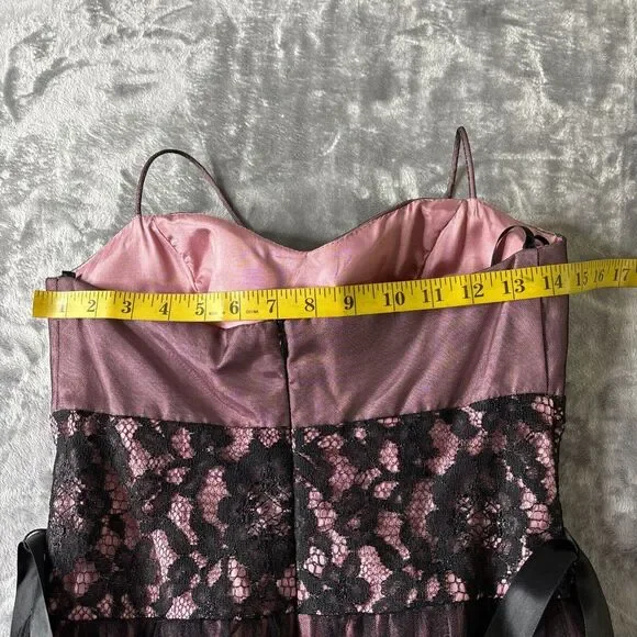 Betsy & Adam Dress Size 4 Purple Black Mesh Fairy Halter‎ Y2K Whimsigoth Event - Picture 12 of 16